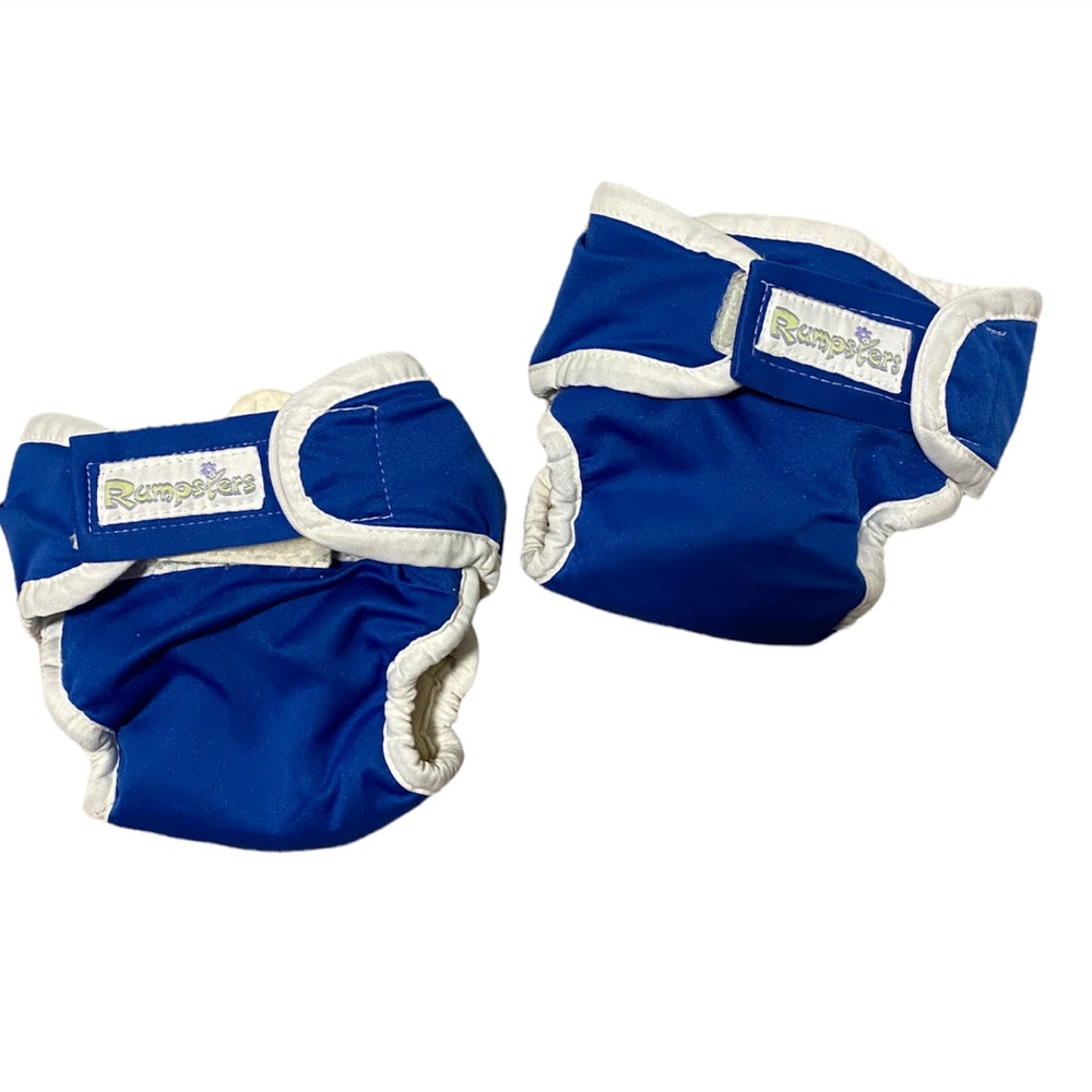 Newborn rumpskers 2 pack cloth diapers all in one velcro